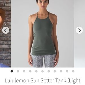 Lululemon sun setter tank size 6